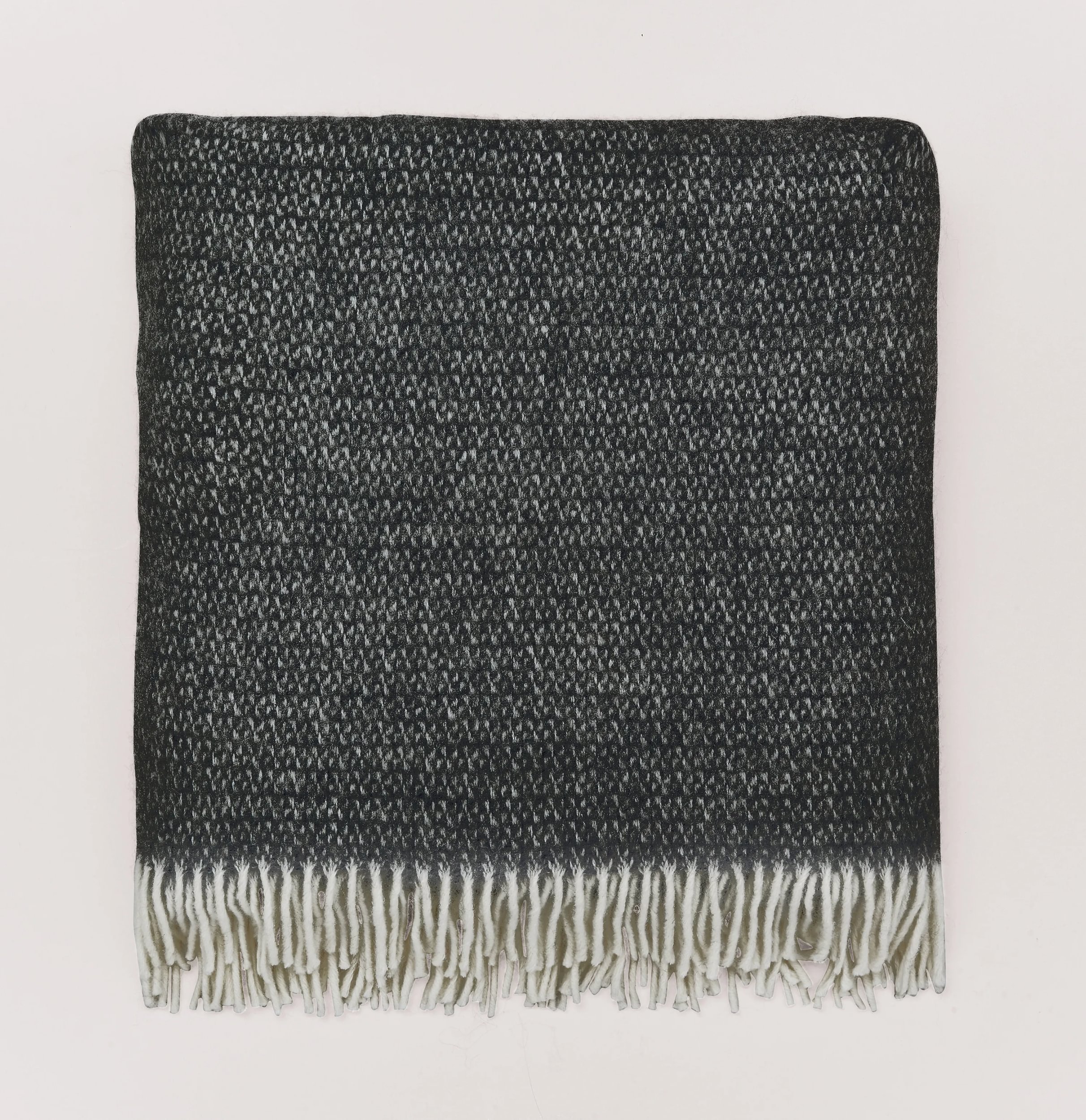 Burleigh Wool Throw By Bedeck Of Belfast X Burleigh In Charcoal White